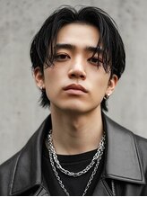 ヘアーサロン フォーメン イデア(hair salon for Men idea)&nbsp;韓国 センターパート マッシュ カルマパーマ ニュアンスパーマ