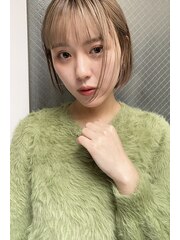 kico☆濡れ髪×髪質改善×ミニボブ×オリーブカラー