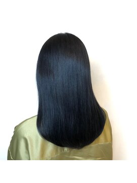 リプク(Rip-Ku18) 【四ツ橋】艶感溢れる☆ブルーブラック×pimヘアエステ☆