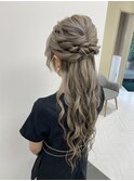ふわふわハーフアップ