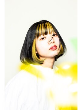 ブリックマウントヘアメイク(Blic mt hair make) ボブでインナーカラー