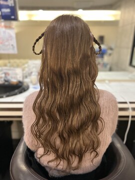 セットサロンフレア ヘアセット/ボブルフ/ショコラベージュ/カール/ベビーバング