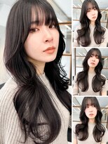 【艶感★シースルーバング】韓国 髪型 大人可愛いウェーブ巻き髪