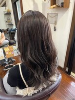 美容室 メザミー MESAMIES ダークグレージュ黒髪暗髪ブリーチなしカラー×レイヤーカット