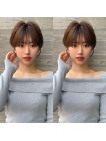 ロンドプロフィール 浦和(Lond profil) 大人可愛い20代30代40代黒髪前下がりショートボブ丸みショート◎