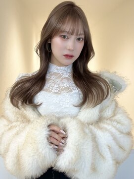 アイトーキョーエス 渋谷(AI TOKYO S) ミルクブラウンブリーチなしダブルカラー韓国レイヤーくびれ巻き