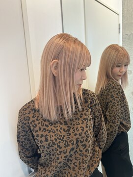 ビューブルー 亀戸錦糸町(VIEW BLUE) 美髪カールシアーカラーピンクブラウンエアリーロングセミディ