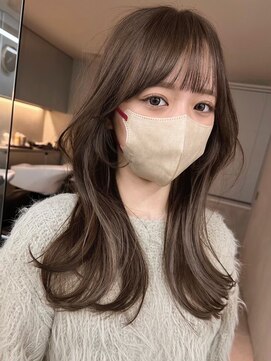 サイン 渋谷(SIGN) 韓国ヘアーハッシュカットレイヤーカットグレージュブリーチ無し