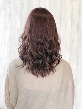 エアービジュー(Air Bijou) ゆるふわ波ウェーブ×美髪3Dカラーピンクパープル