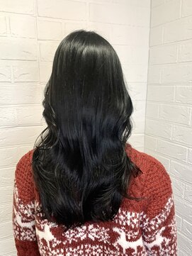 ヘアースペースブルーム プリュス 石橋店(HAIR SPACE BLOOM plus) コリアンブラック/黒ではない暗髪/透明感カラー/艶髪