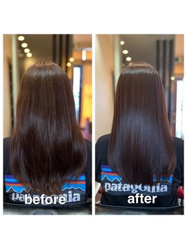 アウラ(aura) カット＋縮毛矯正＋艶髪トリートメント