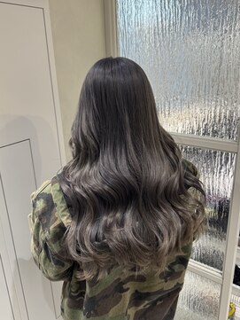 アソビセカンド 原宿(ASOBI 2nd) ダブルカラー/黒髪/ボブルフ/グレージュ/原宿/前髪/ロング/