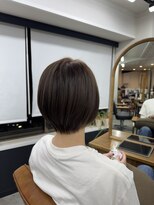 ファブ 銀座(fav)&nbsp;前髪無しショート　オリーブベージュ