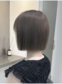 くすみベージュ/切りっぱなしボブ/ミルクティーベージュ/表参道