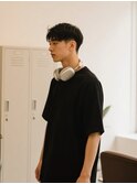 メンズツイストパーマフェザーパーマスパイキーショートマッシュ