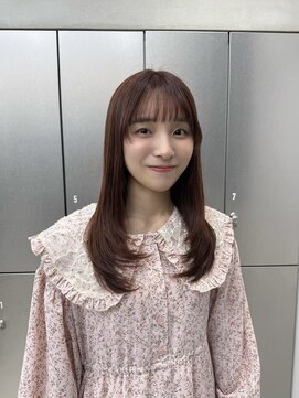 ザザ ZA/ZA 茗荷谷 顔まわりレイヤー×ピンクカラー