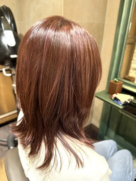 モナン(monan) バーガンディチェリーレッドナチュラルハイライトカラー