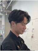 無造作シャドウパーマメンズパーマツーブロックマッシュ栄