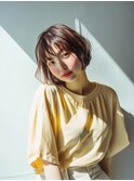 ふわっと丸みボブ