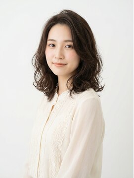 ミーロ 仙台東口(miiro) 小顔セミロングパーマ20代30代40代ココアブラウン