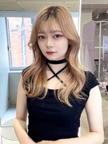 ジーナリア(Xena ria)&nbsp;姫カットレイヤー/韓国風巻き/くすみベージュ/名駅★106