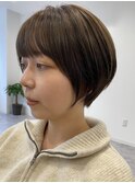 丸みショートマッシュショート大人ショート耳掛け20代30代