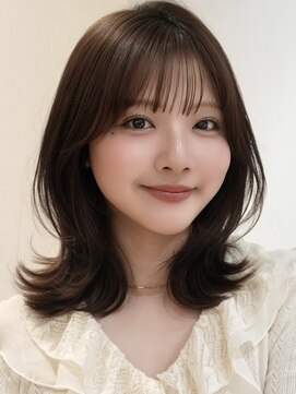 バイオレットジェム(Violet`jem) ミディアムレイヤーカットモカブラウンハッシュカットRI-99