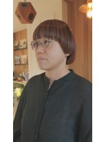 グーム(goom.)&nbsp;夏色ハイライト白髪ぼかし×オレンジカラーマッシュボブ