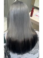 アッシュ 洋光台店(Ash) 洋光台ブリーチ複雑履歴ダブルカラー白髪ぼかしハイライト