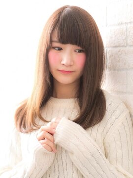 エルデ ナインズ ヘアー スタンド 川口店(elde 9's HAIR STAND) フィッシュボーン&エフォートレスのワイドバングハニーヘア 川口