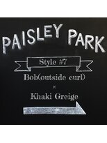 ペイズリーパーク(Paisley Park) #7 切りっぱなしボブ×カーキグレージュ
