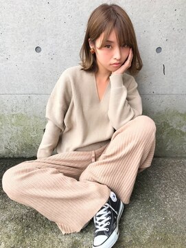 サングース(Sungoose) 【サングース東海林】外ハネ切りっぱなしボブ×抜け感カラー