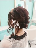 パーティー着物ヘアアレンジ(アレンジ/池袋美容室/縮毛矯正）