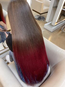 ヘアメイク アリープ(HAIR MAKE ALEAP) ピンクグラデーション