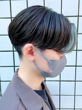 シーズンズセントリック 吉祥寺(SEASONS Centric) メンズ/バングカラー/ミントグリーン/センターパート