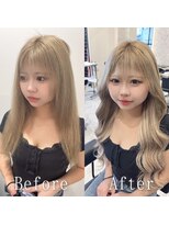 エクステ専門店あるじゃんすー 宇都宮店 ミルキーブロンド#シールエクステ#カール#シアーカラー#宇都宮