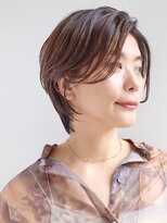 アッシュ 成増店(Ash) ナチュラル白髪ぼかしハイライトショートスタイル【Ash成増店】