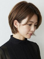 ハピネス 河原町店(Happiness)&nbsp;京都河原町40代ショートボブ流し前髪