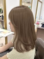 ベージュカラー  マロンベージュ  透明感カラー