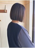 ハイライトグレージュボブ