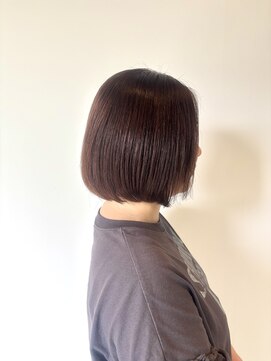 ペスカケイクリエイティブ(PESCA K-CREATIVE) 丸みボブ×艶ピンクベージュ