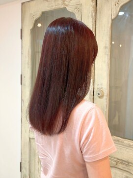 リリー(Rilie) セミロング/顔まわりレイヤー/ピンクブラウン/透明感/艶髪