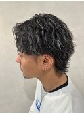 メンズパーマ/ツイストスパイラル/メンズハイライト