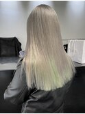 ＊ハッシュカットグレージュデザインカラーツートンカラー