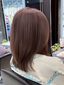 ヘアーカッティングガーデン ジャック モアザン 松山店 ナチュラルレイヤーセミロング×モカブラウン