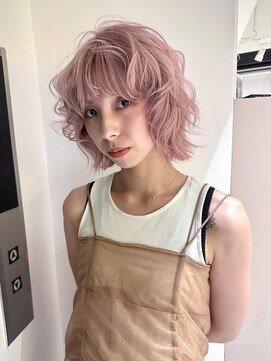 原宿/ウルフカット レイヤー デザインカラー ルーツカラー 