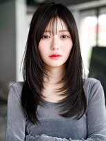 レノラ 本町(LENORA) ☆大人ガーリーダークアッシュミディアムレイヤーカット韓国ヘア