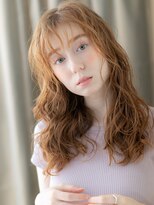 カバーヘア イヴ 戸頭店(COVER HAIR EVE)&nbsp;バレイヤージュカラー波巻きフェミニンロング318Z戸頭20代30代