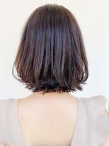 トゥーナ 表参道(tona) ミディアムレイヤー、外ハネボブ、グレージュ、脱白髪染め☆