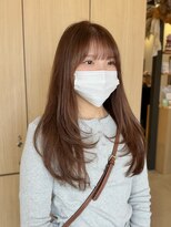 リエットヘアー 西尾市杢左店(Lie-et. hair)&nbsp;透明感ブラウンベージュ/ロング/レイヤーカット｜西尾市